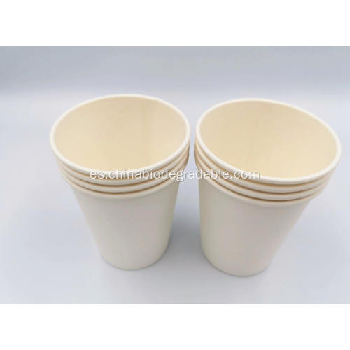 Vaso de papel de almidón de maíz PLA para bebida fría y caliente
